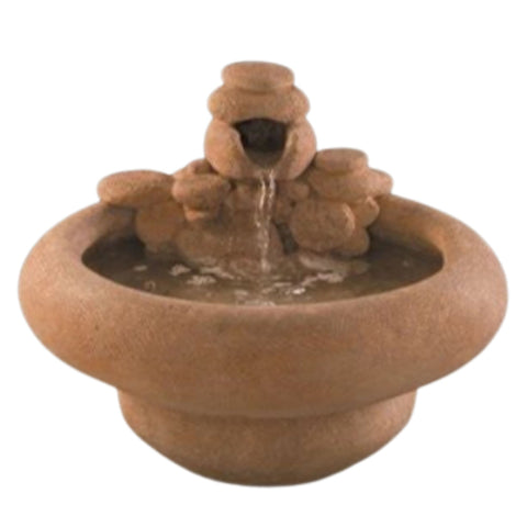Fiore Stone Large Serenity Cast Stone Garden Fountain With White Plain Background