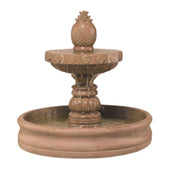 Fiore Stone Mariposa Outdoor Water Fountain With 55 Inch Basin With Plain White Background
