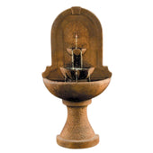 Fiore Stone Mateo Wall Garden Fountain With Plain White Background