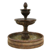 Fiore Stone Mediterranean Cast Stone Garden Fountain With 46 Inch Basin With Plain White Background