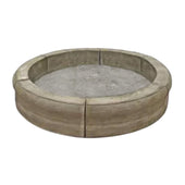 Fiore Stone Medium Fiore Pond - Poly Basin with Set of 6 Coping Caps  82.5 Diameter With White Background