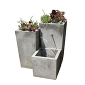 Fiore Stone Moderno Garden Fountain With Plain White Background