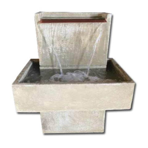 Fiore Stone Mystic Falls Modern Water Fountain With White Background
