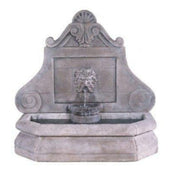 Fiore Stone Nerius Wall Outdoor Fountain Plain White Background