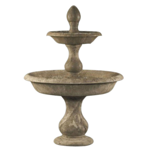 Fiore Stone Old Toscano Garden Water Fountain With Plain White Background