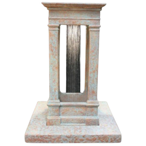 Fiore Stone Old World Center Rain Outdoor Water Fountain Short With Plain White Background