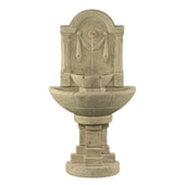 Fiore Stone Palazzo Wall Outdoor Fountain With Plain White Background