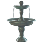 Fiore Stone Perfetta Tiered Garden Fountain With Plain White Background