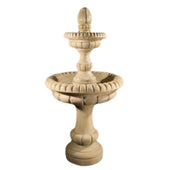 Fiore Stone Pioggia Tiered Garden Fountain - Small With Plain White Background