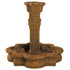 Thumbnail for Fiore Stone Plinth Column Garden Fountain in Quatrefoil Basin - Small With Plain White Background