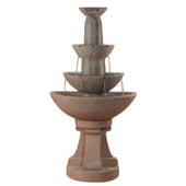 Fiore Stone Rio Cast Stone Wall Outdoor Fountain With Plain White Background