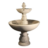 Fiore Stone Riviera Cast Stone Garden Fountain With Plain White Background