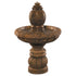 Thumbnail for Fiore Stone Romantica Short Garden Fountain with Extra Large Pineapple Finial With White Plain Background
