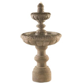 Fiore Stone Romantica Tiered Garden Fountain With Plain White Background