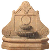 Fiore Stone Senate Cast Stone Wall Outdoor Fountain With Plain White Background