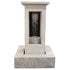 Thumbnail for Fiore Stone Smooth Center Rain Outdoor Fountain - Tall with Column With White Plain Background