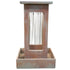 Thumbnail for Fiore Stone Smooth Curtain Rain Outdoor Fountain With Square Basin With Plain White Background