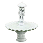 Fiore Stone Sweetheart Garden Water Fountain With Plain White Background