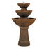 Thumbnail for Fiore Stone Three Tier Color Bowl Garden Fountain - Tall With Plain White Background