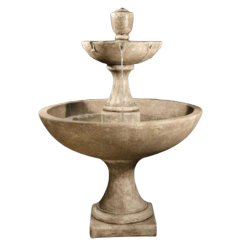 Fiore Stone Trinidad Fountain With Plain White Background