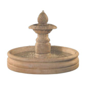 Fiore Stone Venetian Cast Stone Outdoor Fountain With 46 Inch Basin With Plain White Background