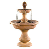 Fiore Stone Verona Two Tier Garden Fountain - Short With Plain White Background
