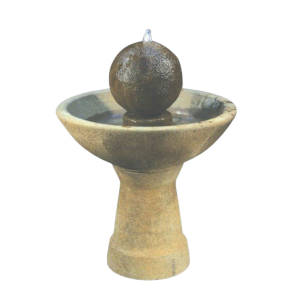 Fiore Stone Zen Garden Water Fountain With Plain White Background