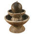 Thumbnail for Fiore Stone Zen Tiered Garden Fountain - Short With White Plain Background