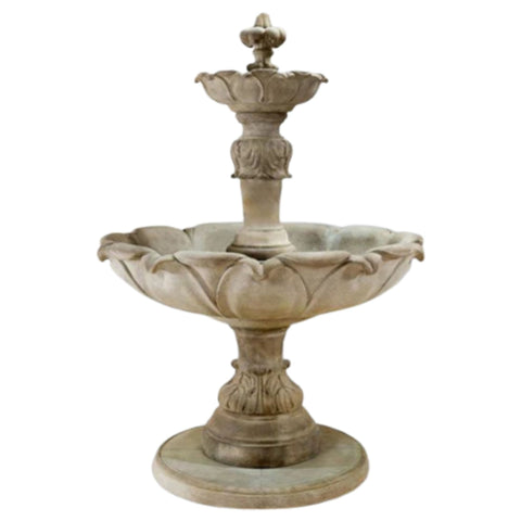 Fleur Acanthe Fountain With Plain White Background