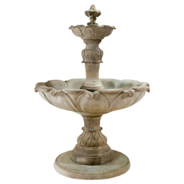 Fleur Acanthe Fountain With Plain White Background