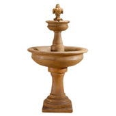 Fleur De Lis Two Tier Fountain With Plain White Background