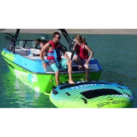 Flight 4 Towable With a Man and Woman Getting Ready