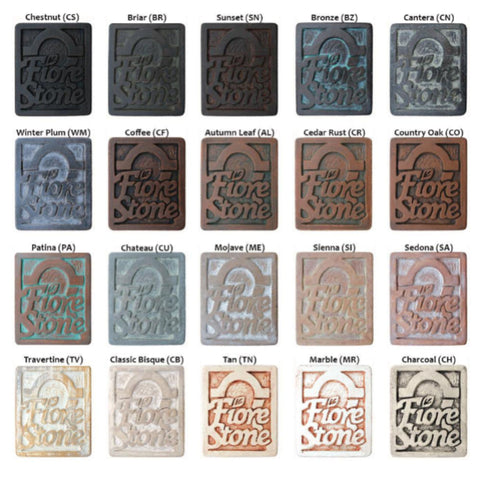 Floret Cast Stone Wall Outdoor Fountain Color Options