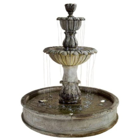 Florica Althum Pond Fountain With Plain White Background