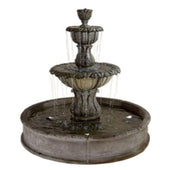 Florica Brevis Pond Fountain With Plain White Background