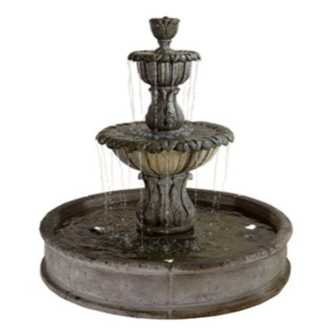 Florica Brevis Pond Fountain With Plain White Background