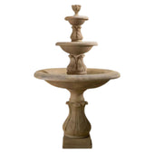Folium Three Tier Fountain Short Spacers With Plain White Background