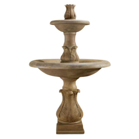 Folium Two Tier Fountain Tall With Plain White Background