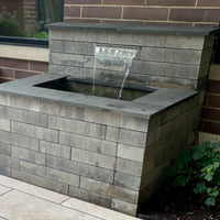 Thumbnail for Formal Falls Wall Waterfall Kit By Blue Thumb With Stone Design And Glass Window Background Small Kit Without Lights