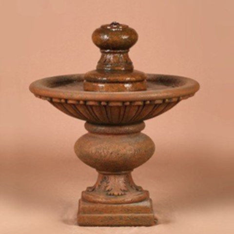 Formal Garden Water Fountain Small With Colored Background