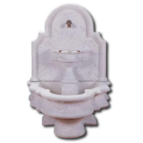 Foro Vesuvio Wall Outdoor Water Fountain With Plain White Background