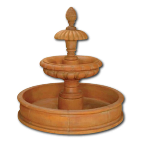 Fortino Two Tier Pond Fountain With Plain White Background