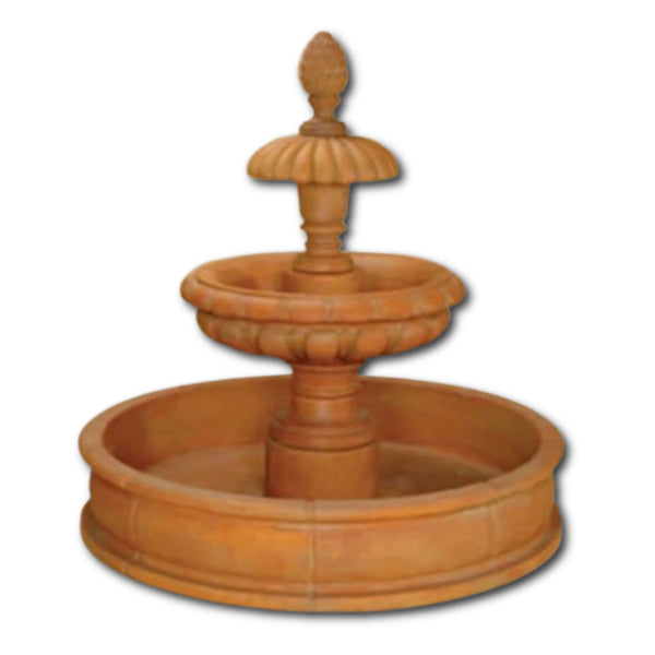 Fortino Two Tier Pond Fountain With Plain White Background