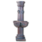 Four Seasons Outdoor Water Fountain With Plain White Background