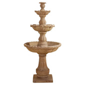 Gaetana Three Tier Fountain With Plain White Background