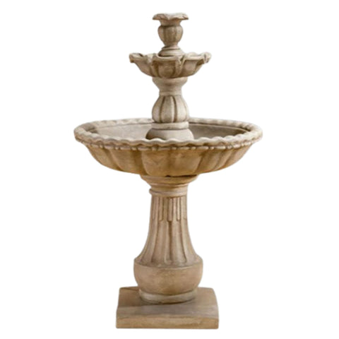 Gaetana Two Tier Fountain With Plain White Background