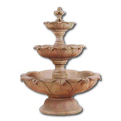 Gardenia Three Tier Fountain - Short With Plain White Background