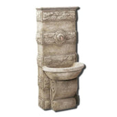 Giannini Garden Abetone Wall Fountain With Plain White Background