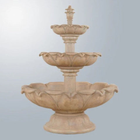 Giannini Garden Acquarossa Three Tier Fountain Short With Gray Gradient Background