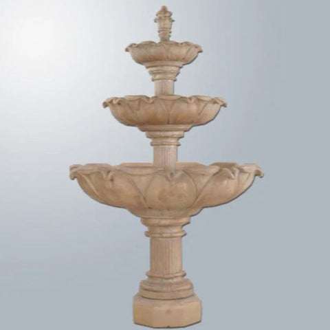 Giannini Garden Acquarossa Three Tier Fountain With Gray Gradient Background
